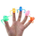 Miniatyrbild 2 av 5: 10st Multicolor PVC Plast Dinosaur Finger Puppets Set - Mini Barnleksaker