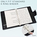 Miniatyrbillede 2 af 5: A6 Refill Papir, 3 pakker 100GSM Tykt Genopfyldeligt Papir 6 Hullers Indlæg Løst Papir 135 Ark (270 Sider) til 6 Rings Binder Journal Notesbog