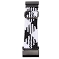 Miniatyrbilde 6 av 8: Nylon klokkearmbånd erstatning elastisk pustende vev justerbar 26mm spenne klokkebånd for Vertix 2 svart hvit