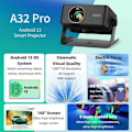 Pikkukuva 3 / 5: A32 Pro -projektori Android 13 1280x720P -resoluutio EU-PISTOKE
