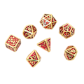 Miniatyrbillede 6 af 8: 7 stk. Metal Terninger Polyhedral Klart Tal Fade Resistent Drage Skala Terning Sæt til Rollespil