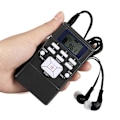 Pikkukuva 2 / 5: Digitaalinen FM-radio Mini Kaiutin Kannettava Vastaanotin Näyttö valkoinen