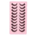 10 par lösögonfransar Set DD Curl Wispy Fluffy Återanvändbara 3D Multi Layer Fake Ögonfransar för Smink Cosplay Typ 2