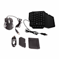 Miniatyrbild 5 av 8: Bärbar Mini Gaming Tangentbord Mus USB RGB Handledsstöd Halv Hand 35 Keys Tangentbord Mus med Converter för Android för IOS