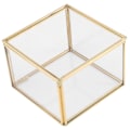 Miniatyrbillede 1 af 5: Firkantet Åbning Glas Geometri Have Smykkeskrin
