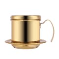 Miniatyrbilde 1 av 8: Rustfritt stål kopp vietnamesisk kaffe drypp filter maker infuser hjem gylden