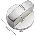 Miniatyrbilde 1 av 2: 6 stk. Universal Metall Kontrollknapp Gasskomfyr 6mm Universal Kontrollknapp Komfyrknapp For Gasskomfyr
