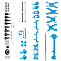 Miniatyrbild 8 av 8: Uppgradering reservdelar kit central drivaxel styrning länk svängarm passar för WLtoys A959 A969 A979 K929 1/18 RC bil Blå