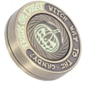 Miniatyrbillede 4 af 8: Metal Slider Sensorisk Legetøj Rund Form Glød i Mørket Lindre Stress Fingerspids Push Slider Legetøj Guld