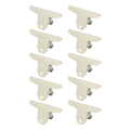 Miniatyrbillede 7 af 8: 10 stk. hængselclips Store metalhængslede bindeclips til papirdokumentnotesortering og organisering Beige