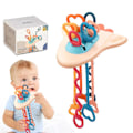 Miniatyrbild 1 av 8: Baby Sensoriska Leksaker Rymdskepp Forma Silikon Dra Aktivitetsleksak Reseleksaker Födelsedag Julgåva för Pojkar Flickor