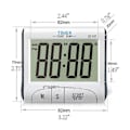 Miniatyrbilde 2 av 5: Kjøkkentimer, 24H Digital Magnetisk Elektronisk Kjøkkentimer Digital Timer med Lydalarm LCD-Skjerm Nedtellingstimer Magnetisk Stativ, Elektronisk Tim