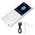 Miniatyrbilde 1 av 8: MP3-spiller 1,8 tommers LCD-skjermstøtte Opptak FM-radio Bærbar musikkspiller for studenter Sølv