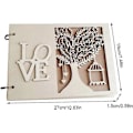 Miniatyrbilde 2 av 5: Rustikk gjestebok i tre for bryllup, forlovelse, scrapbooking
