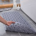 Miniatyrbillede 1 af 5: Skridsikker Bademåtte 88 x 40 cm, Anti-skrid Bademåtte med 200 Sugekopper PVC Materiale, Ekstra Lang Bademåtte med Sugekop, Brusemåtte til Børnebadeværelse