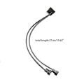 Pikkukuva 2 / 5: 27cm 4-nastainen Molex uros - 3-nastainen/4-nastainen Pwm tuuletin adapterikaapelin jatkokaapeli