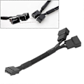 Miniatyrbilde 5 av 5: 4-pin Pwm Vifte Strømforsyningskabel Splitter 2-veis Adapter Ledning for Datamaskin