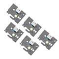 Miniatyrbillede 8 af 8: 5 stk Label Maker Tape 9mm Lamineret Vandtæt Farveægte Multi Purpose Labeler Tape til PT D210 PT D200 PT H110 PT D400 Hvid På Blå Bze 525