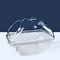 Miniatyrbild 2 av 5: Stor Transparent Hamster Sandsbadbehållare med Skovleset för Små Dvärgdjur