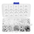 Miniatyrbilde 4 av 8: 120 stk E Clip Washer Kit Rustfritt stål Åpen låsering Ringakselring M1.5-M10