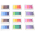 Miniatyrbild 3 av 8: 12 st 4 färger gradient bläckdyna set färgglada DIY hantverk kort presenttillverkning stämpelplattor
