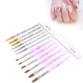 Pikkukuva 8 / 8: Ammattimainen Nail Art Liner Brush Tee-se-itse kynsien piirustus-maalaussivellin-viilu set