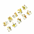 Miniatyrbillede 5 af 8: 30 ark vintage fe-stickers, blomster fe-stickers til scrapbog, junk journal-artikler, DIY-håndværk, album, bærbare computere, gule