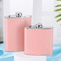 Miniatyrbild 1 av 5: 6oz + 8oz Rostfri Hip Flask Set - Rostfri, Skruvlock - Rosa (2 st)