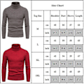 Miniatyrbilde 4 av 4: Slank Passform Høy Hals Strikket Genser Pullover for Menn i Lysegrå