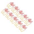 Miniatyrbilde 4 av 8: 100 stk binders Søt pommes frites form galvaniseringsprosess Lett bærbar metall binders