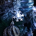 Miniatyrbilde 5 av 5: Snøfnugg Julegirlander - Totalt 1,5 Meter 10 Vanntette Batteridrevne LED-lys for Innendørs/Utendørs Juledekorasjoner (Fargerikt Lys)