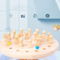 Miniatyrbilde 6 av 7: Wooden Memory Chess Game - Forbedre tidlig utdanning og logikkutvikling