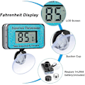 Miniatyrbilde 5 av 5: 3 stk. blått akvarietermometer med sugekopp, vanntett LCD digitalt termometer for fisk
