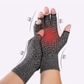 Miniatyrbillede 2 af 5: Arthritis Kompressionshandsker med Halvfinger, Åndbare og Skridsikre (M)