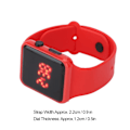 Pikkukuva 3 / 7: Watch LED-näyttö Neliön muotoinen taustavalo Design Digitaalinen watch vapaa-ajan aktiviteetteihin Punainen Red