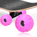 Miniatyrbillede 4 af 8: 4 STK MS2409 PU Pink 54x36 mm Skateboard Dobbelt Rocker Blinkende Hjul Downspeed glidehjul