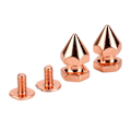 Miniatyrbilde 4 av 8: 100 sett med piggete kjegler pigg pigg rosegull høy hardhet skrue bak pigger pigger sett for DIY klær vesker sko 8x14mm