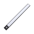 Miniatyrbillede 5 af 8: Genopladelig LED-bevægelsessensor magnetisk under-skab-lys til skab køkken garderobe sort