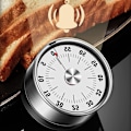 Miniatyrbillede 5 af 5: Mekanisk Timer, Magnetisk Timer, 60 Minutters Nedtællingstimer med Lydalarm og Rustfri Stålramme til Køkken