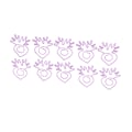 Pikkukuva 7 / 8: 100 kpl paperiklipsit kannettava mini sähköpinnoitettu violetti söpö retiisi muoto metalli paperiklipsit toimistoon