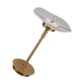 Miniatyrbillede 6 af 8: Berøringsfølsom bordlampe, trinløs dæmpbar bordlampe, USB-genopladelig natlampe med 3 farvetilstande, kobberfarve