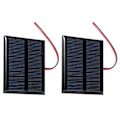Miniatyrbillede 5 af 8: 2 stk. 5,5V 0,6W kablet solpanel multifunktionelt bærbart mini solpanel polysilicium
