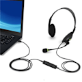 Miniatyrbillede 4 af 8: USB-headset med mikrofon, støjreducerende computerheadset til erhvervskaldcenter og kontor