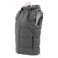 Miniatyrbilde 5 av 8: Oppvarmet vest med hette - Rask oppvarming - Jakke med 7 områder med karbonfiber - Konstant temperatur - USB-port for utendørs ski - XL - Grå