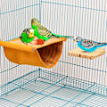 Pikkukuva 2 / 5: Lintupenkkivuode, Lintupesäluola Nukkumispaikat Lintuhäkin Tarvikkeet Lintulelu Sisältää Lintupenkin ja 5 Rattan-palloa Budgie Cockatiel