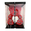 Miniatyrbilde 1 av 5: Dropshipping 40cm Rosebjørn Hjerte Kunstig Blomst Rose Teddybjørn For Kvinner Valentinsdag Bryllup Bursdag Julegave Dyp rosa 25CM