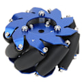 Pikkukuva 7 / 8: 4 tuuman Mecanum Wheel -pyörän oikea alumiini TPU-kumiteloilla teollisuusrobotin osilla