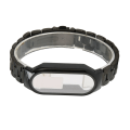 Miniatyrbillede 8 af 8: Watch Armbånd Nem Juster Fuld beskyttelse Rustfrit stål erstatningsrem til Mi Band 7 Black