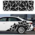 Miniatyrbillede 1 af 5: Universel Blank Sort Fritstående Trekant Grafik Sticker Mærkat til Bil Side Karosseri Sort