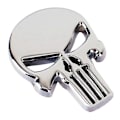 Pikkukuva 3 / 5: Musta 2 kappaleen Punisher 3D -metallitarra, Punisher-kallomoottoripyörän ajoneuvotarra, Punisher-kallon autotarra, moottoripyörät, ajoneuvojen koristelu